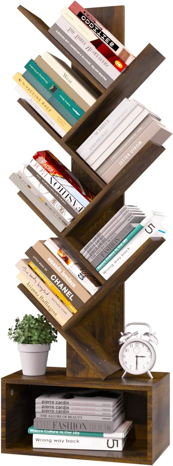 Bookcase Wood Shelf - Yoobure Tree Bookshelf - 6 Shelf
