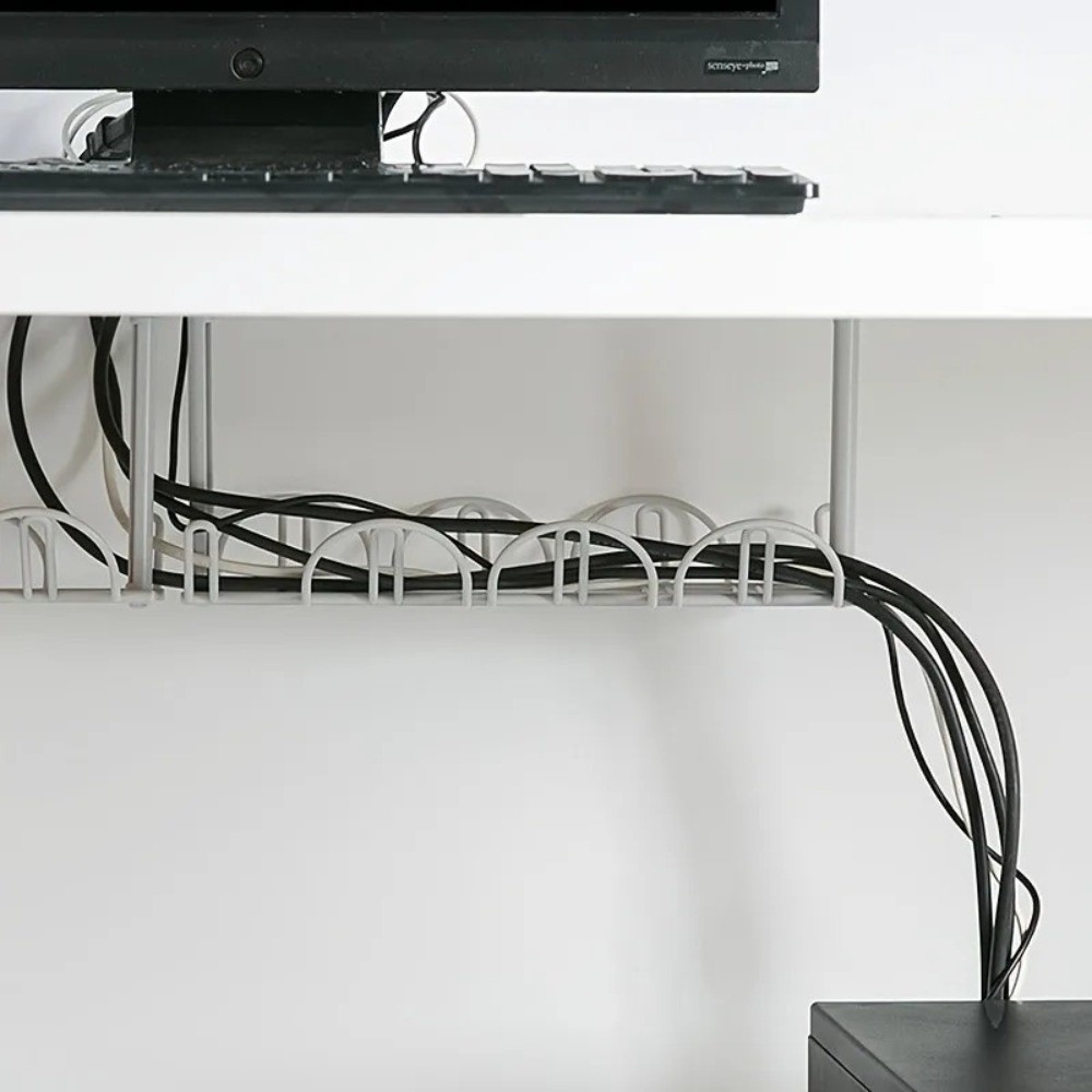 Power Strip Desk - Under Desk Cable Management Tray Organizer