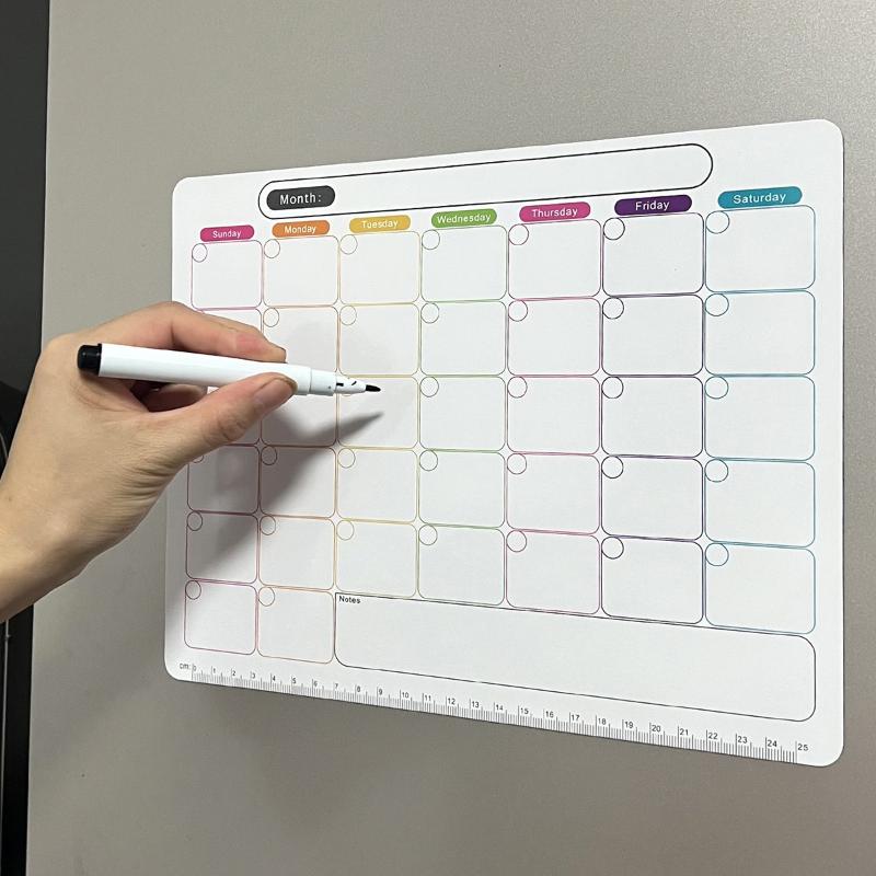Magnetic Calendar Board - 📚 Magnetic Refrigerator Dry Erase Calendar
