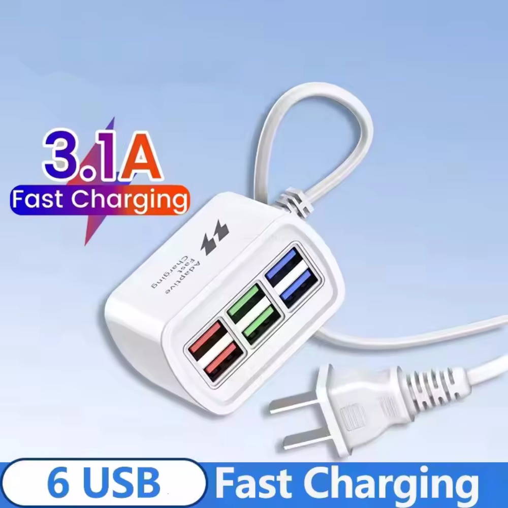 Power Strip Desk - Fast USB Charger 6 in 1