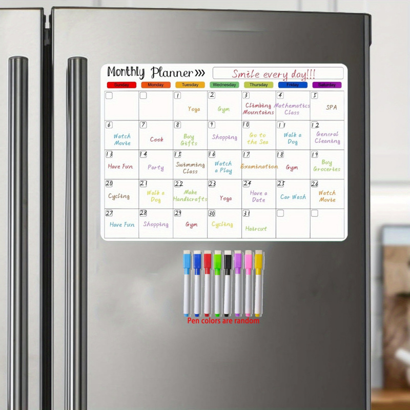 Magnetic Calendar Board - Large Size Magnetic Dry Erase Whiteboard