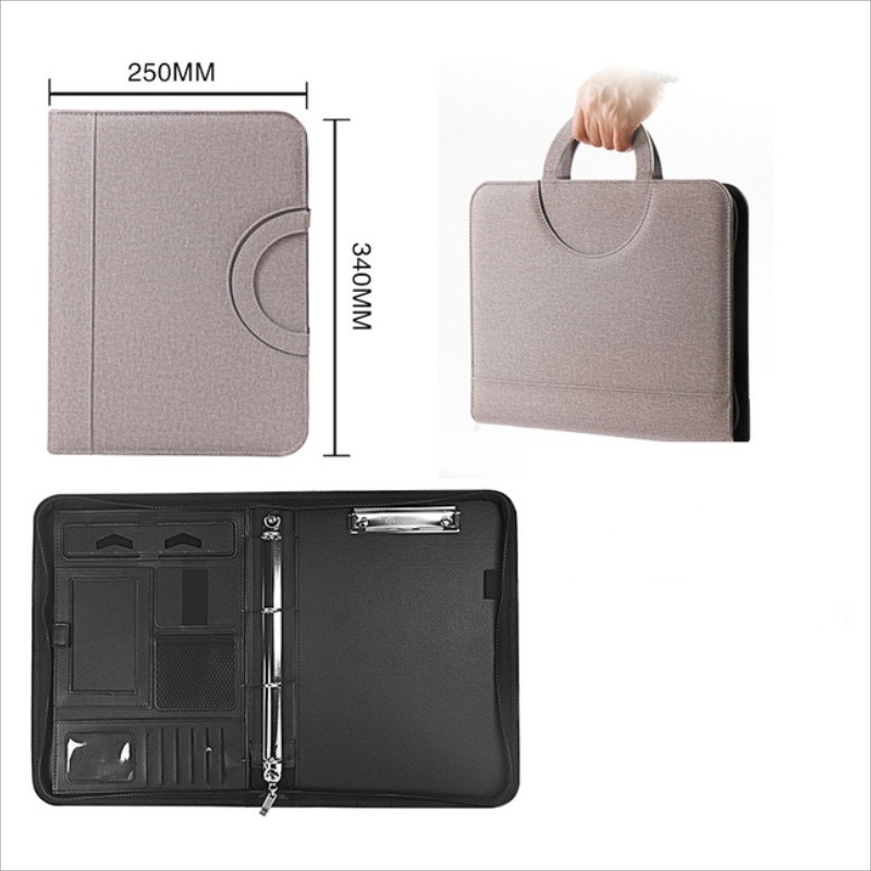 Document Scanner Portable - 1Pc A4 PU Leather Zipper File