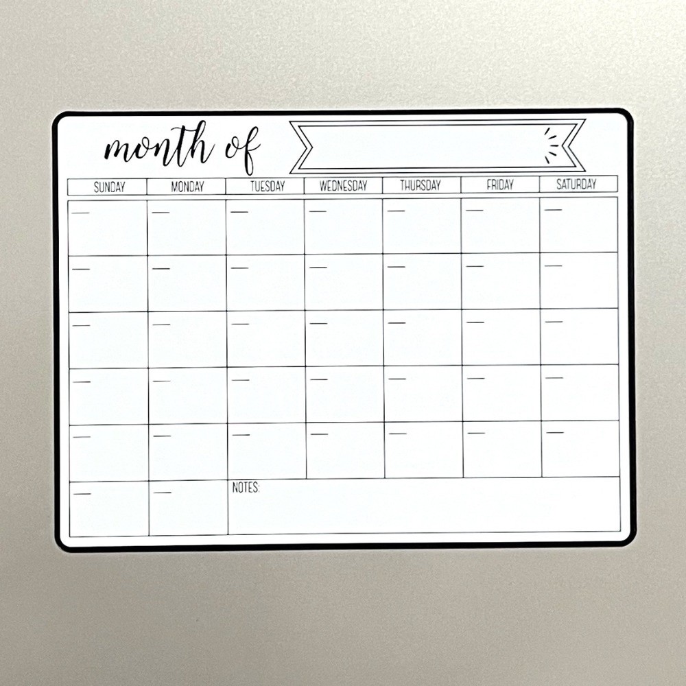 Magnetic Calendar Board - Portable Magnetic Dry Erase Calendar Wall