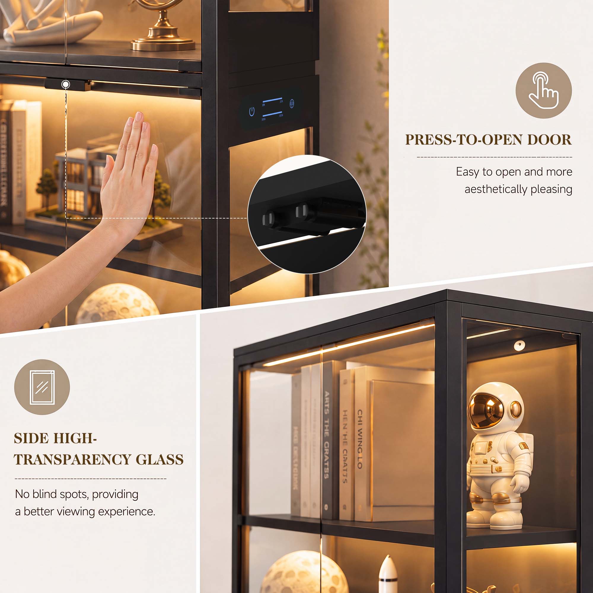 TCGBKAF 5‑Tier Display Cabinet - Home Office Size review and price