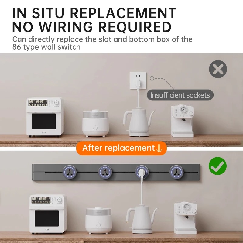 Hidden Wall Socket Power Rail  - Power Strip Desk review and price