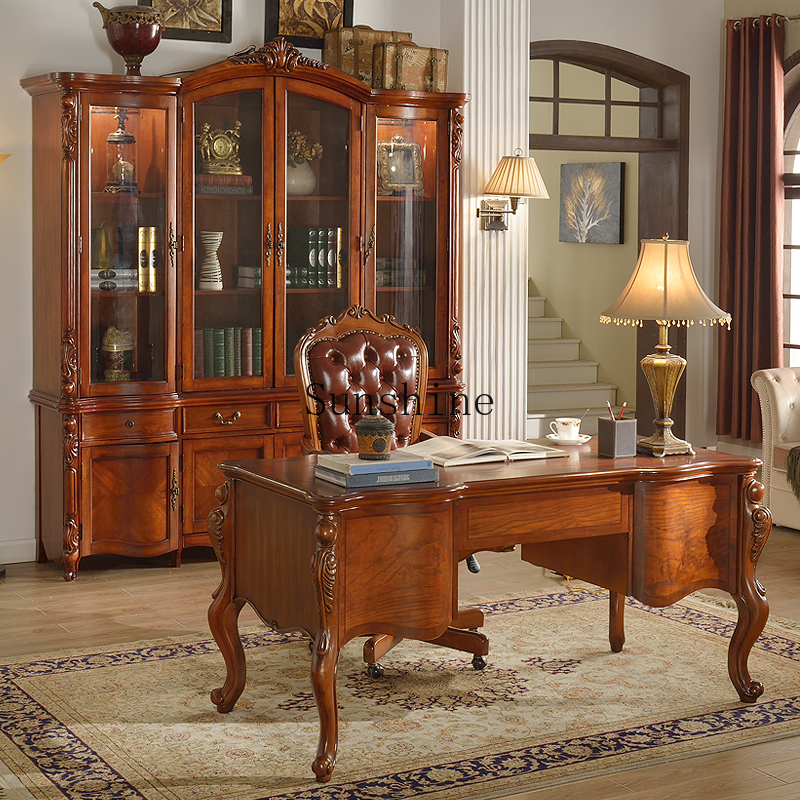 American solid wood four-door  - Bookcase Wood Shelf review and price