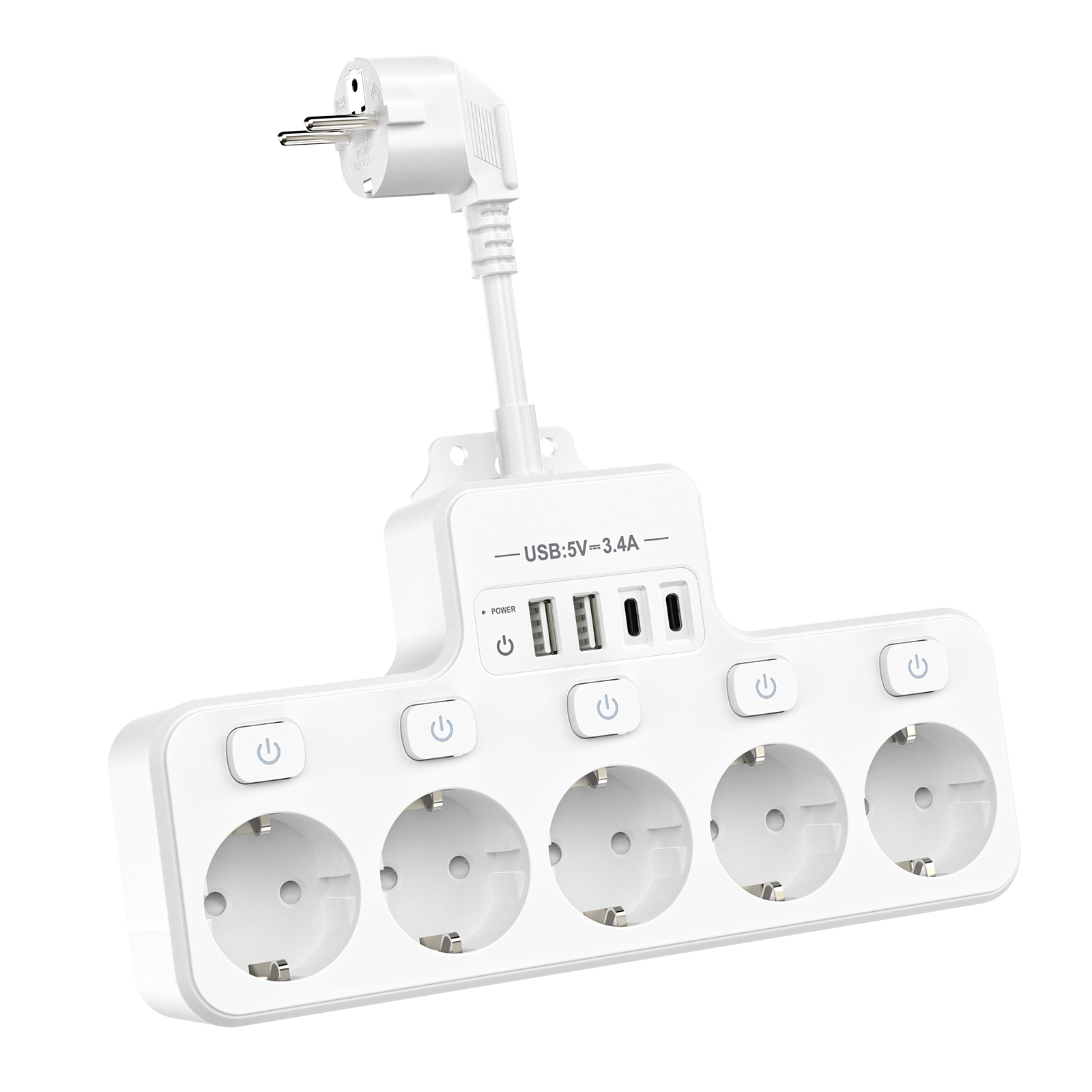 4000W 16A EU Multi-Contact Plu - Power Strip Desk review and price