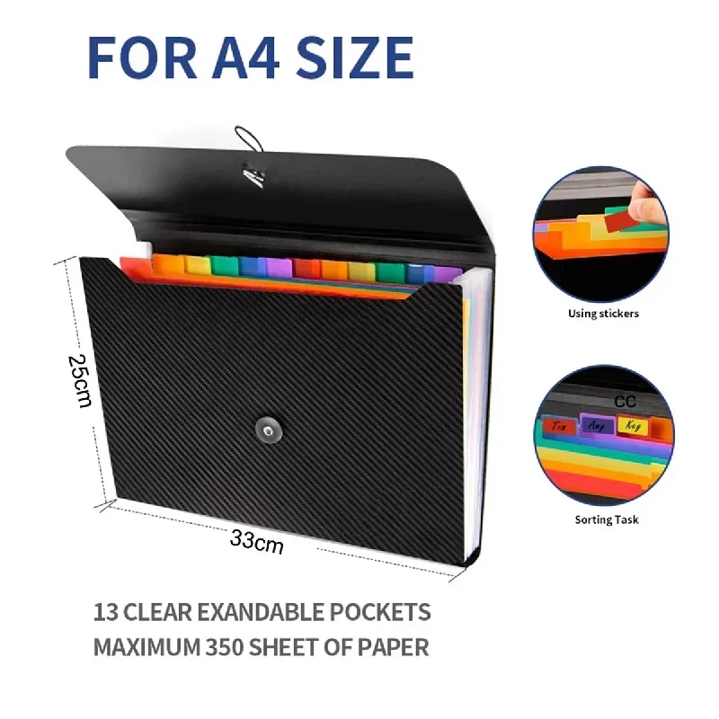 13 Pockets Expanding File Fold - Home Office Travel Document review and price