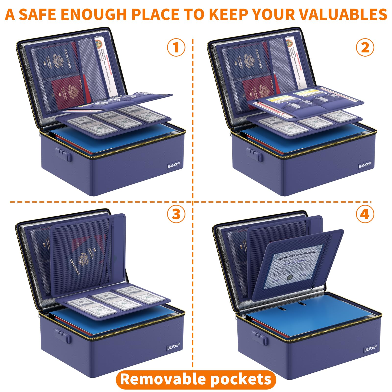 Back-to-School Fireproof Docum - Home Office Travel Document review and price