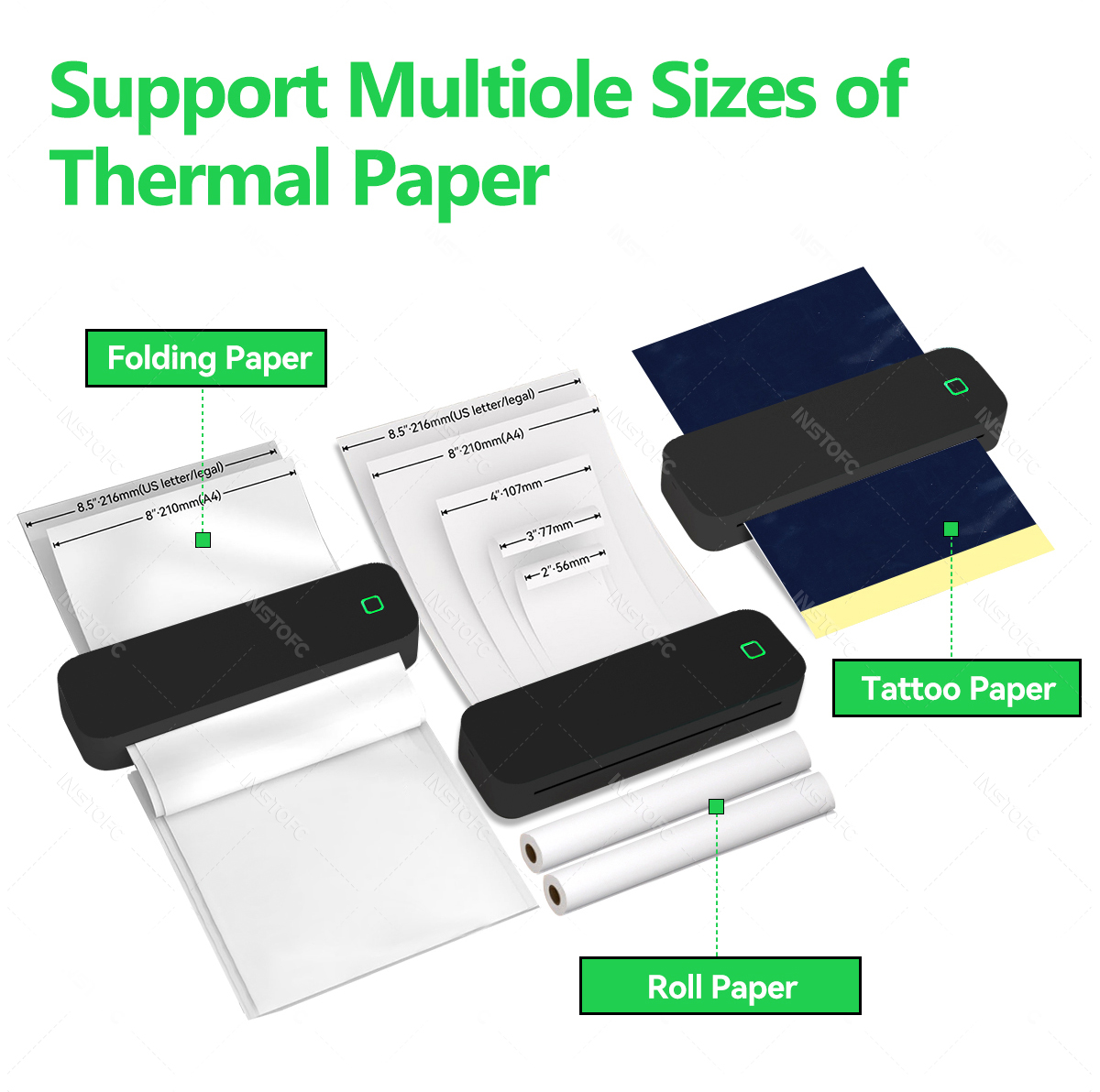 Portable A4 Thermal Printer In - Home Office Travel Document review and price