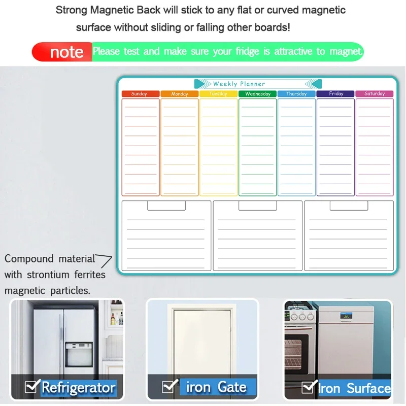 A3 Size Magnetic Weekly &month - Magnetic Calendar Board review and price