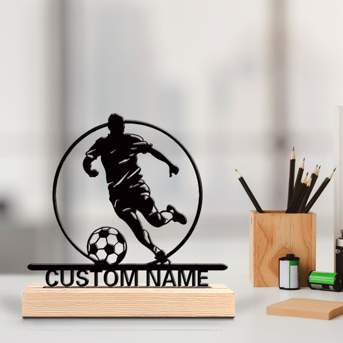 Custom Soccer Player Metal Sta - Home Office Design review and price