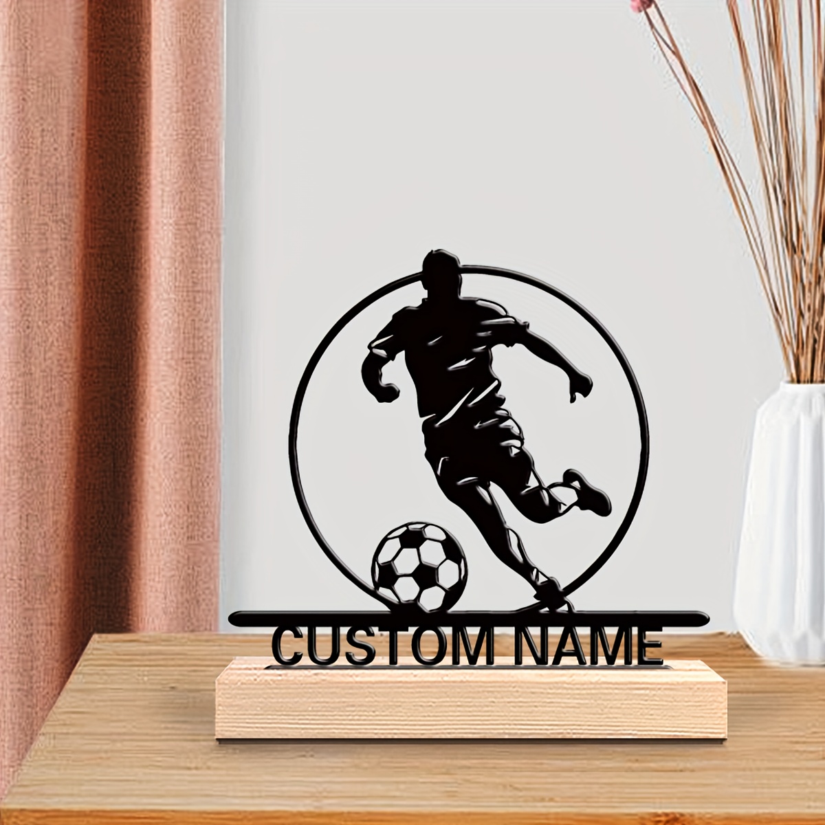 Custom Soccer Player Metal Sta - Home Office Design review and price