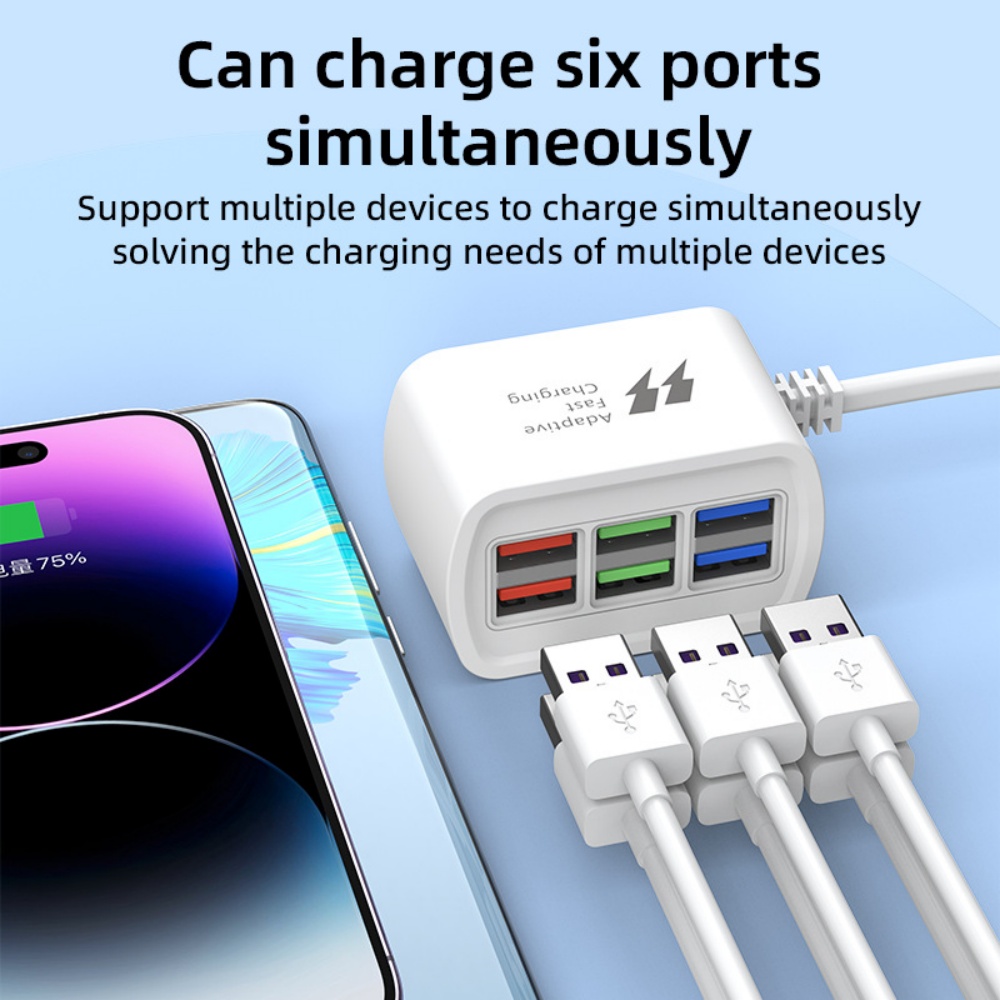 Fast USB Charger 6 in 1 Power  - Power Strip Desk review and price