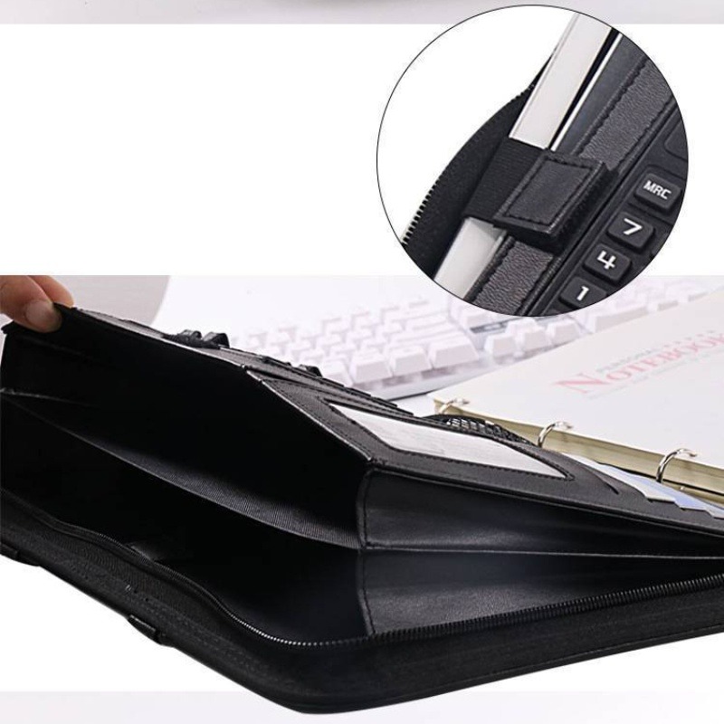 1Pc A4 PU Leather Zipper File  - Document Scanner Portable review and price