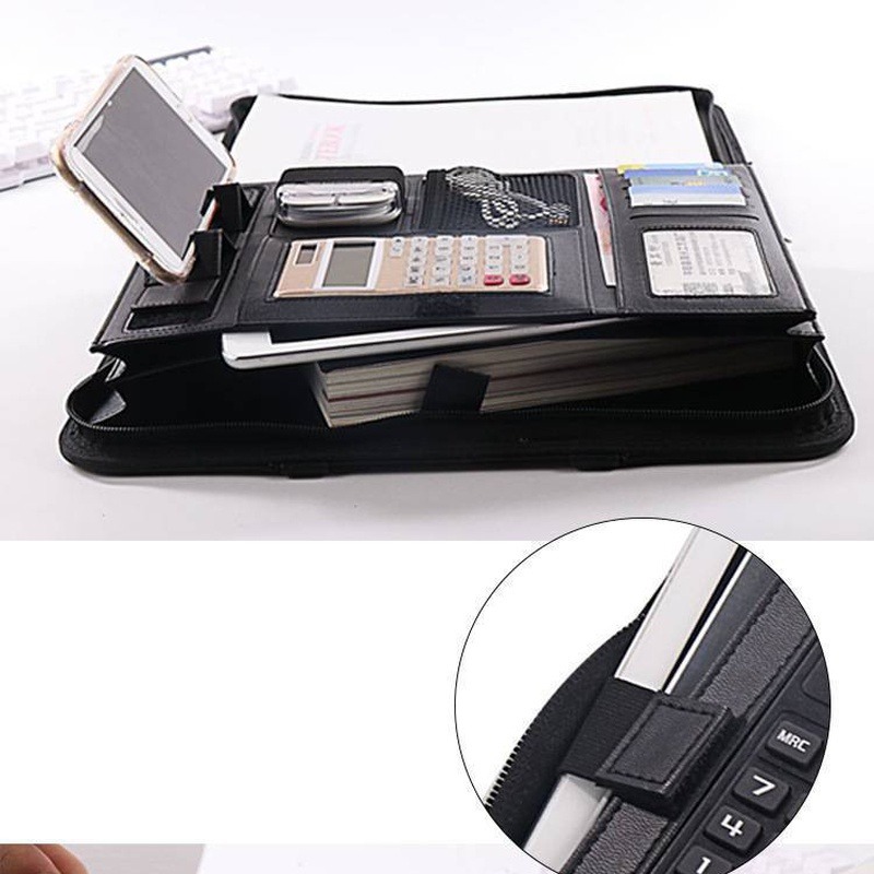 1Pc A4 PU Leather Zipper File  - Document Scanner Portable review and price